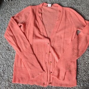 J. Crew Beautiful Orange Cardigan Sweater